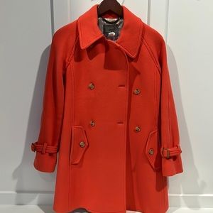 JCrew Coral Stadium Cloth Wool Coat